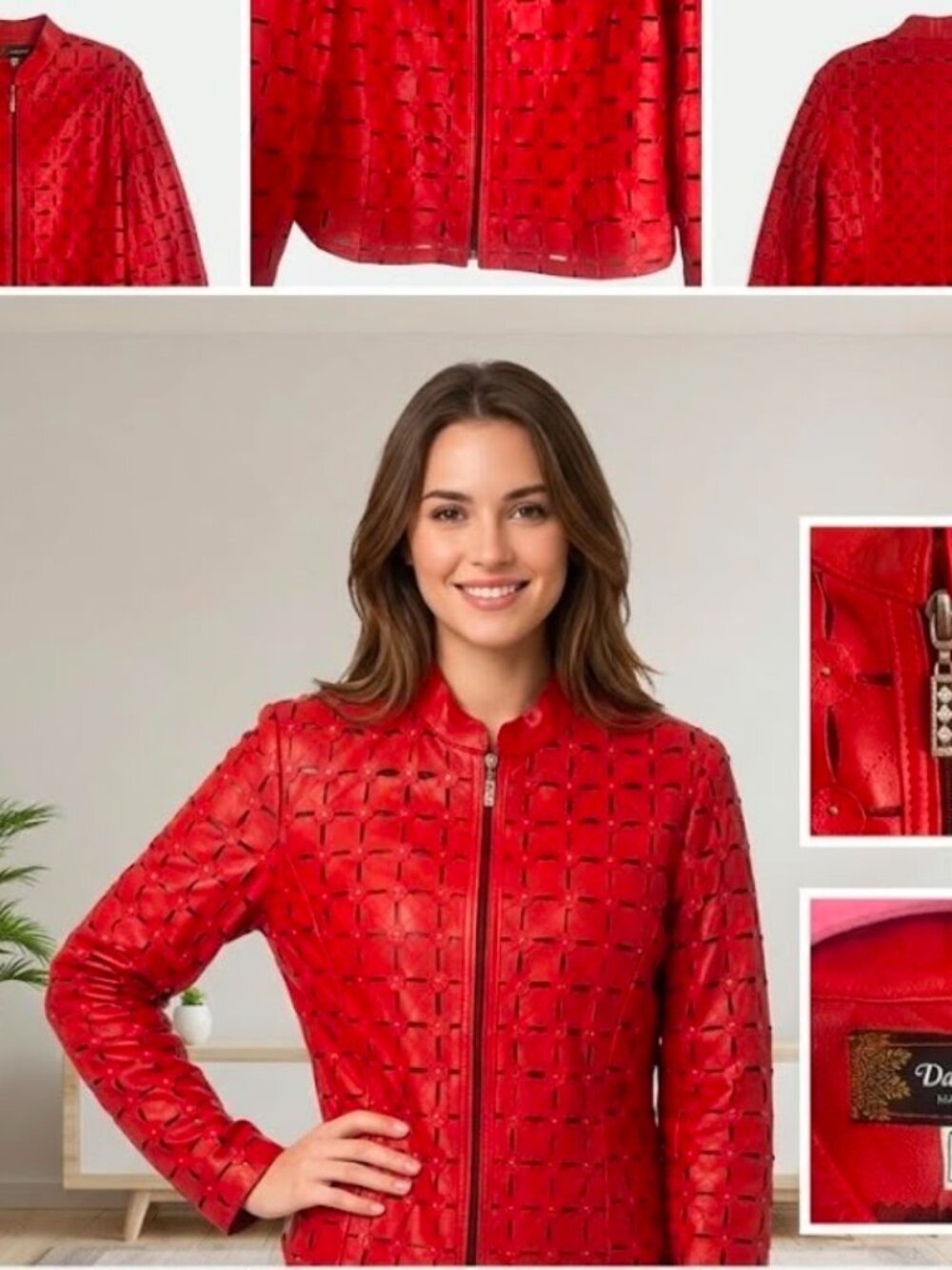 Dakota West Red Leather Jacket